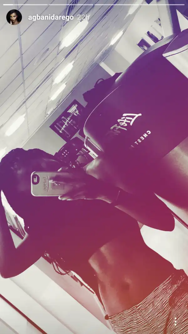 Former Miss World Agbani Darego-Danjuma Shows Off Her Abs In New Gym Selfie